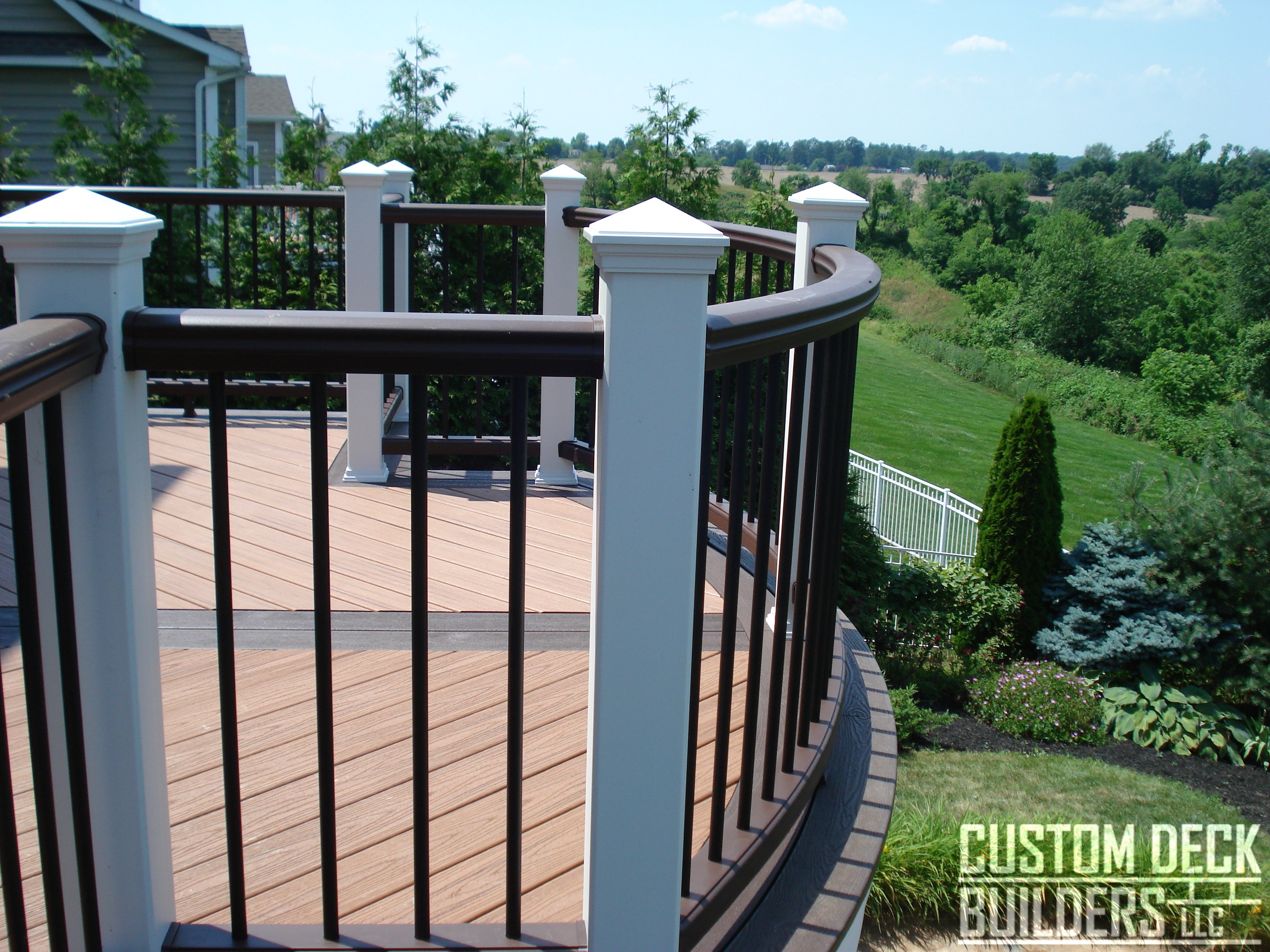 Curved Deck Slider 23 Custom Deck Builders, LLC