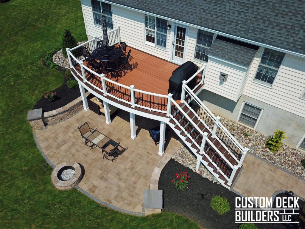 elevated curved deck construction