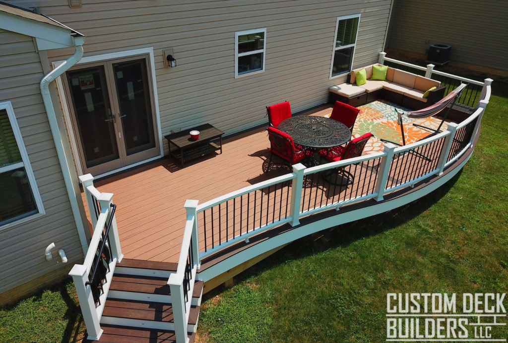 curved backyard deck