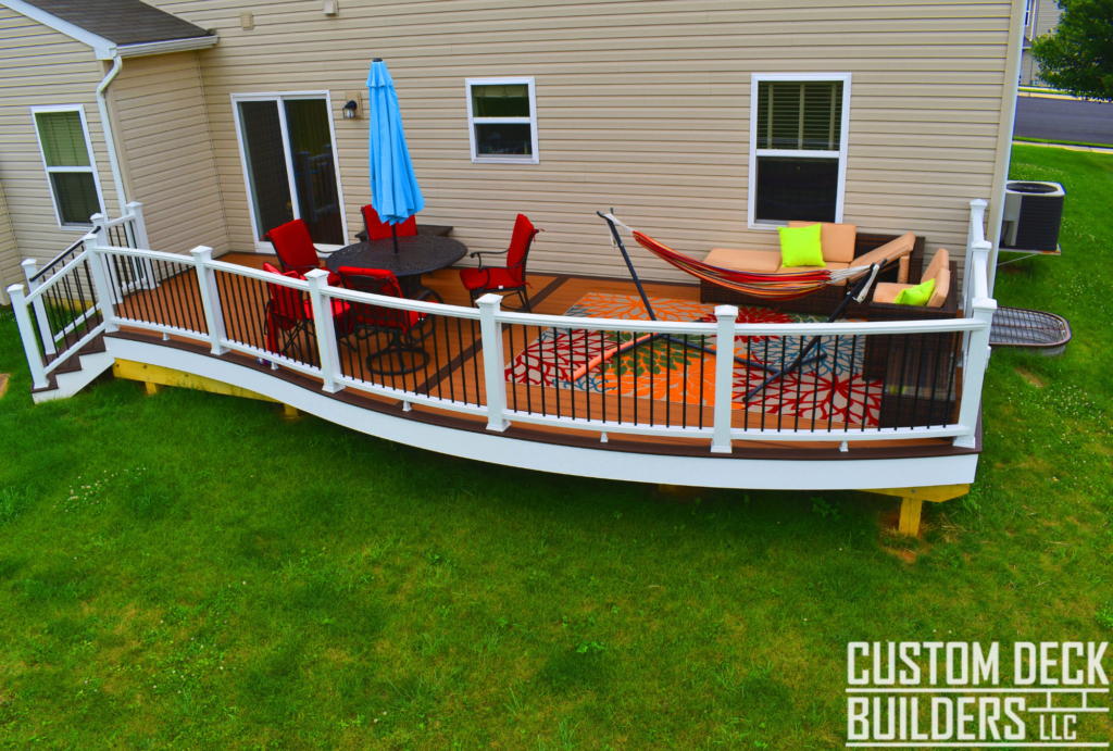 custom elevated curved deck