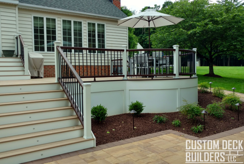 custom curved corner deck
