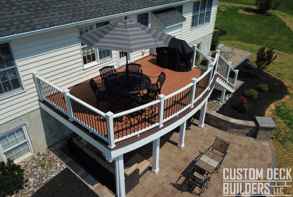 custom elevated curved deck