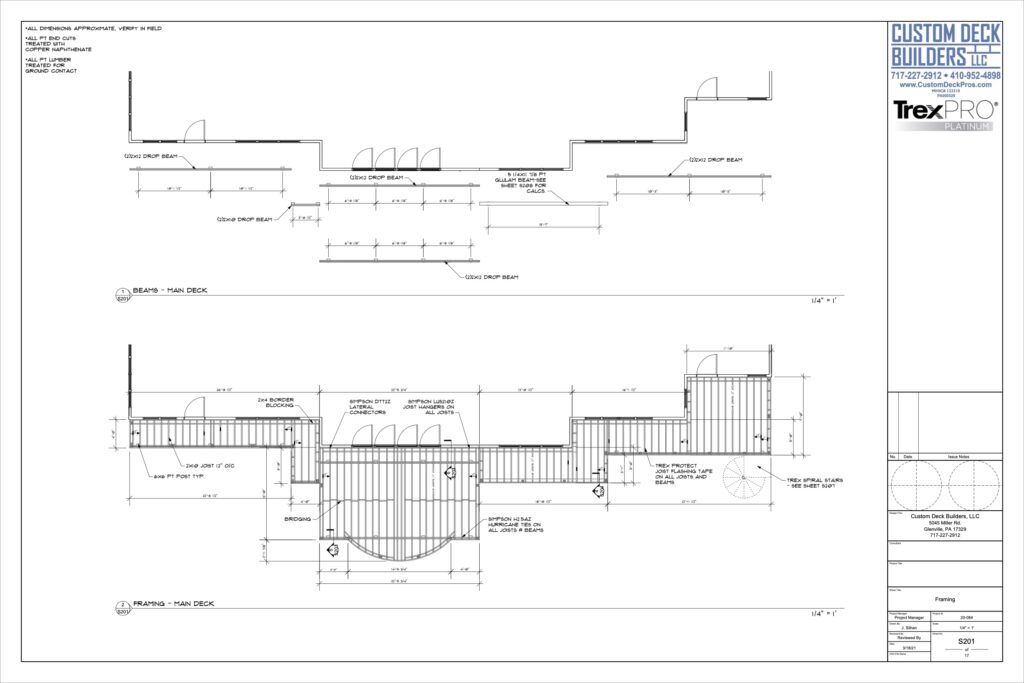 Deck Design 6 9 S201 FRAMING WEB